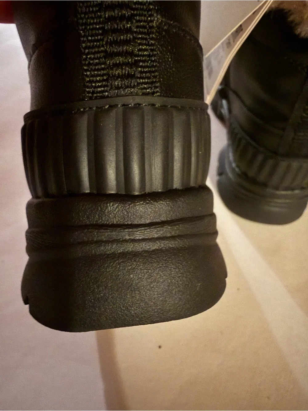Zara Toddler Size 7.5 Black Winter Boots with Faux-Fur Trim